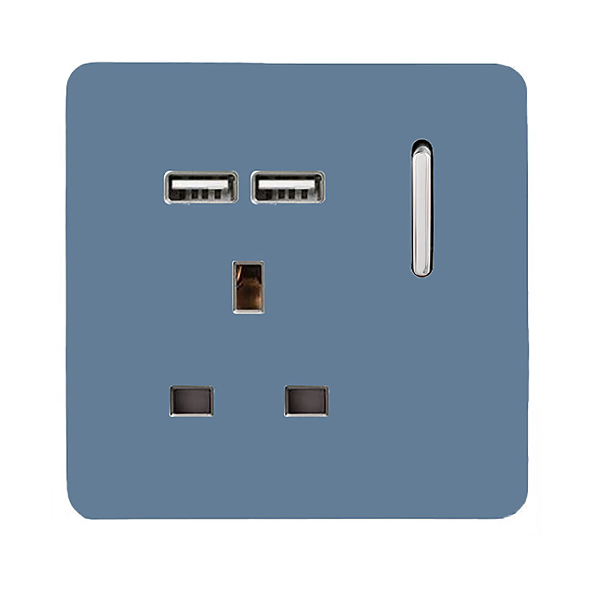 ART-SKT13USBSK  1 Gang 13Amp Switched Single Socket With 2 x USB Sky